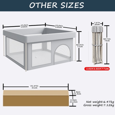factory foldable fabric mesh Baby Game Play Yard