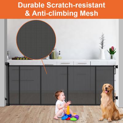 Retractable mesh breathable and safe baby or pet door